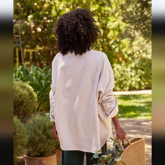 Frank & Eileen MCLOGHLIN Natural 100% Italian Brushed Cotton Canvas Size S NWOT - Picture 14 of 14